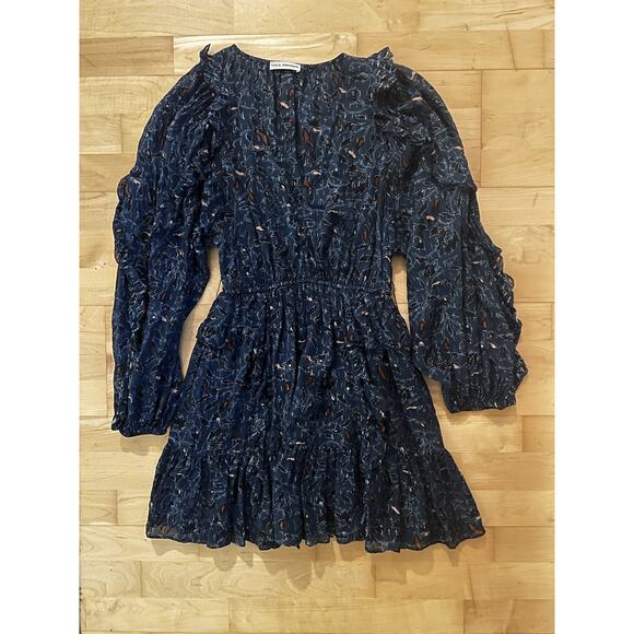 Ulla Johnson Maita Dress Dusk Blue Short Silk Cotton 2 - Picture 2 of 3